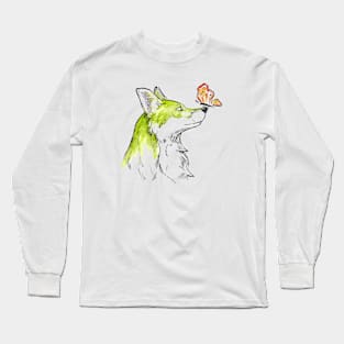 Green Fox Long Sleeve T-Shirt